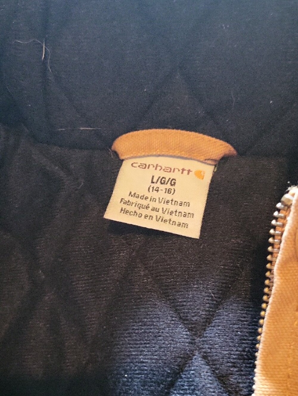 Carhartt Tan Hooded Quilted-Lined Puffer Jacket - Picture 2 of 3